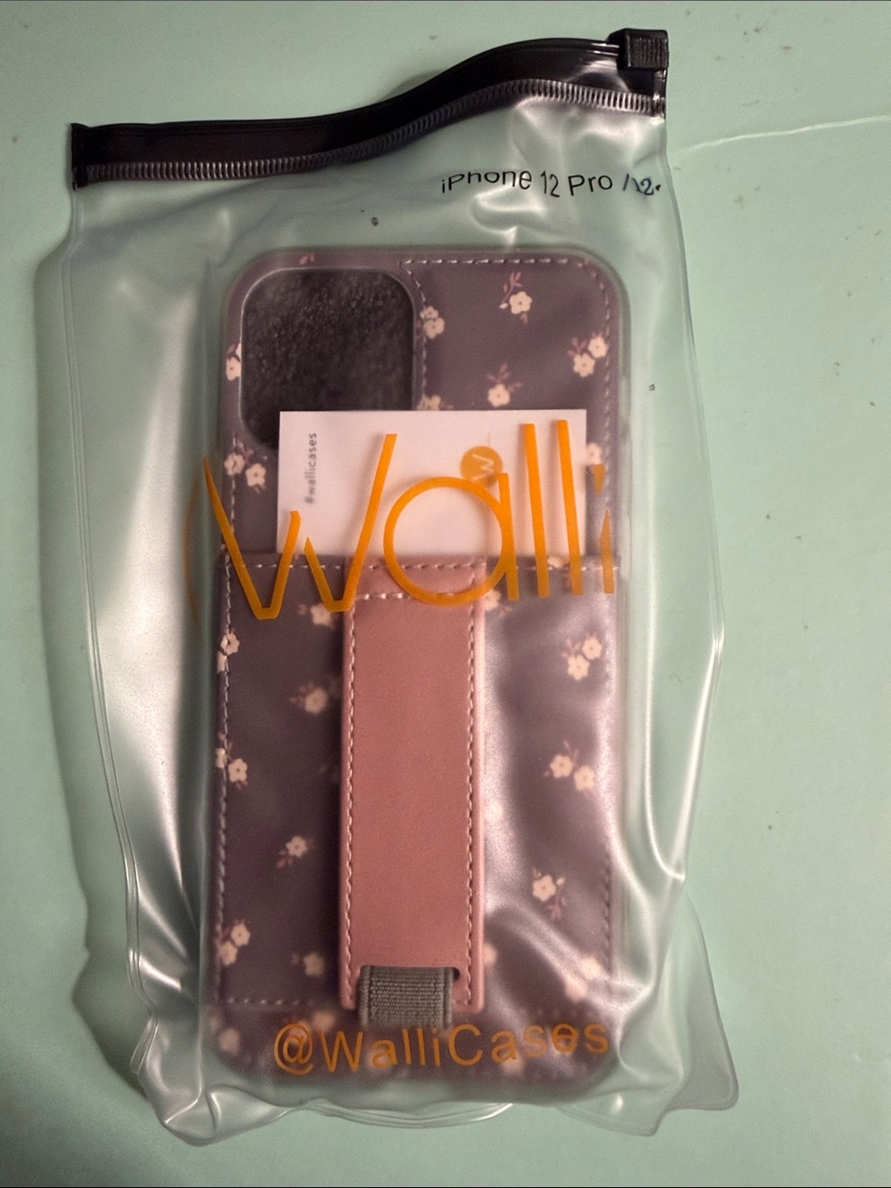 Walli Floral Pink Strap Case for iPhone 12 Pro - Pink